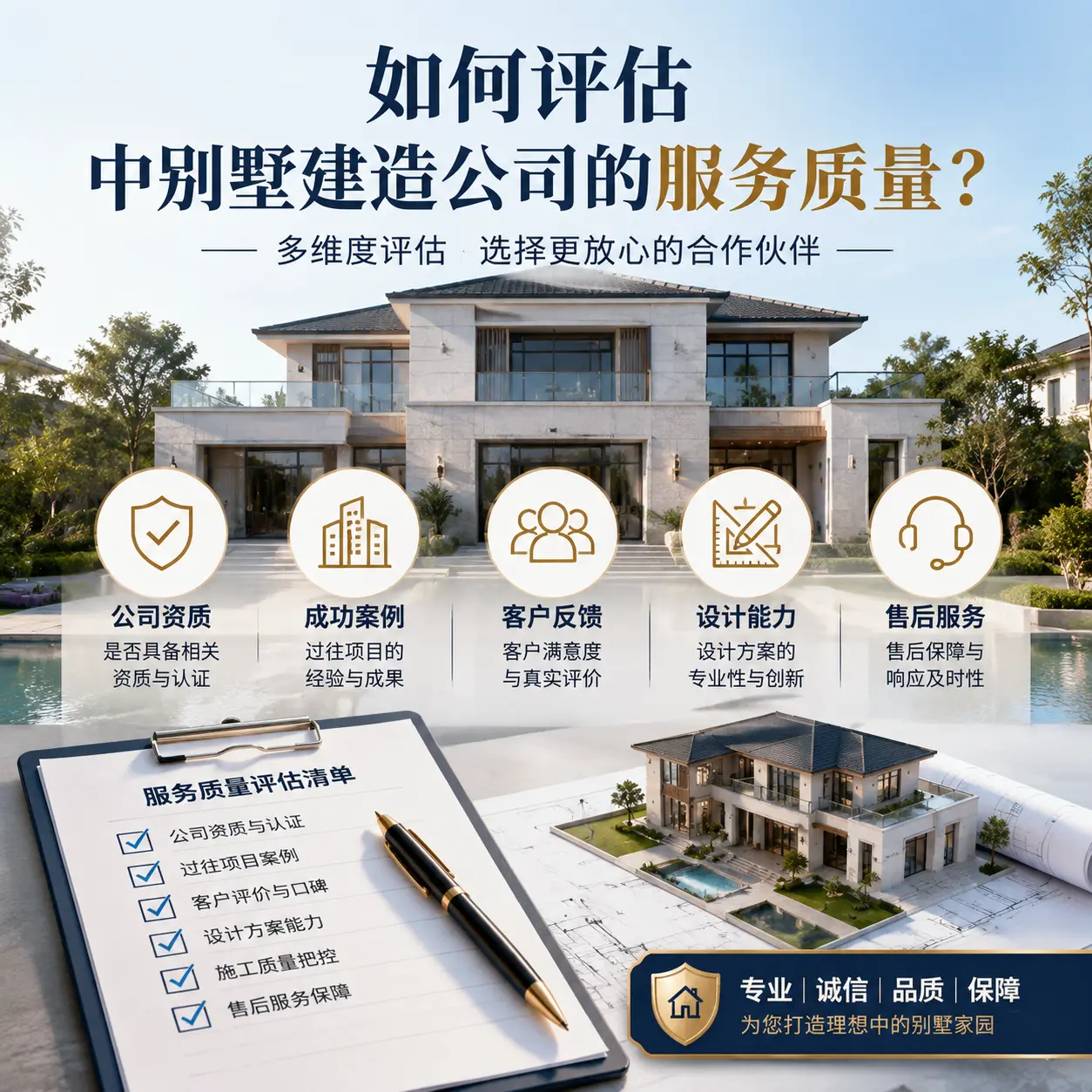 如何评估 都匀 中别墅建造公司的服务质量?